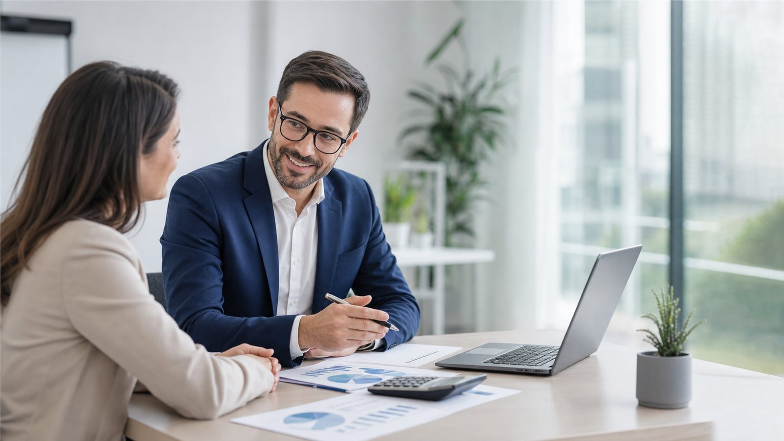 Accountant consultation with a business client